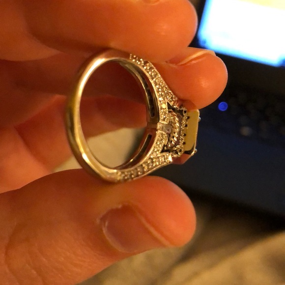 Gabriel & Co. Asscher Cut 14K White Gold Ring - Picture 10 of 13